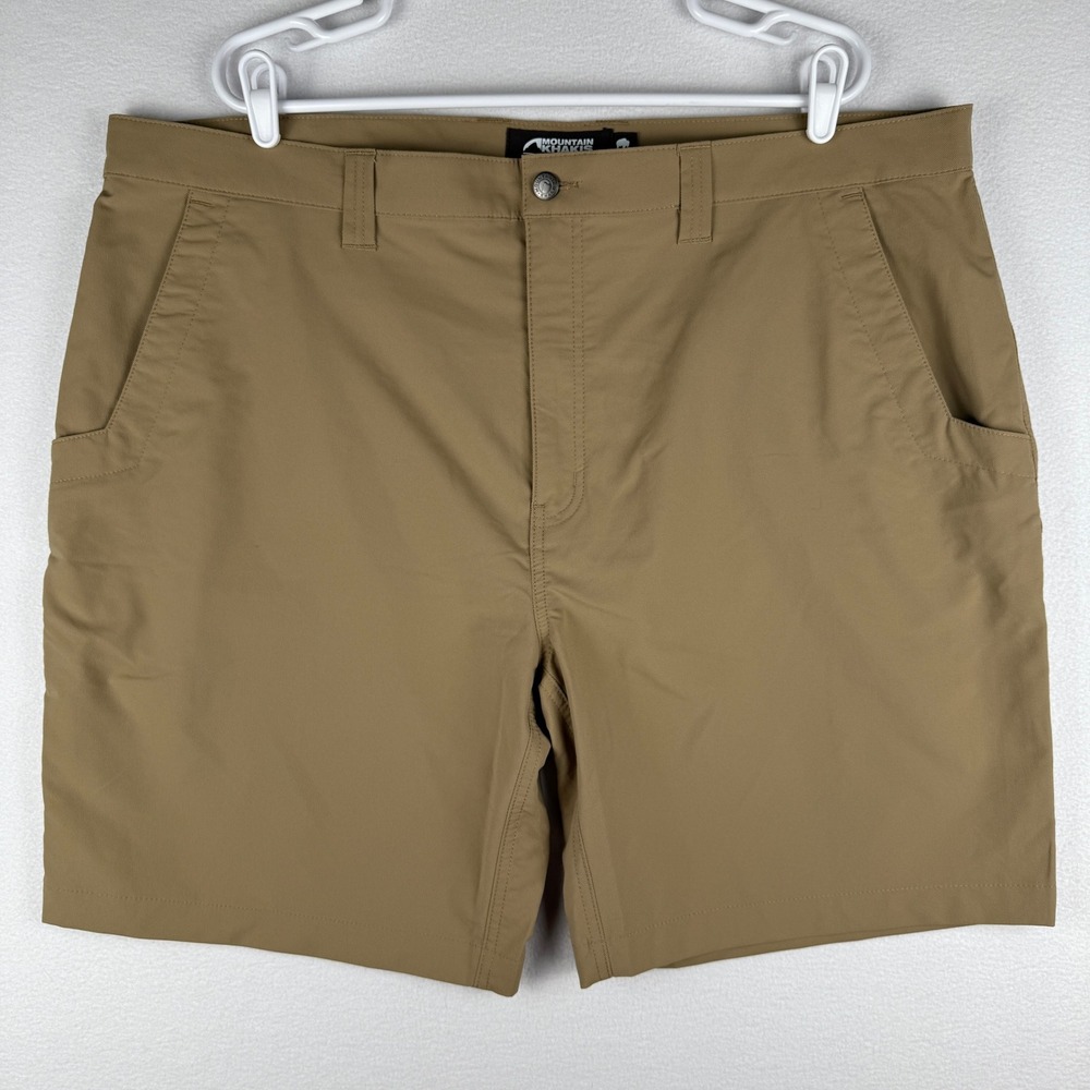 Mountain‎ Khakis Teton Hybrid Shorts Mens 43 Khaki Chino Nylon Blend Lightweight